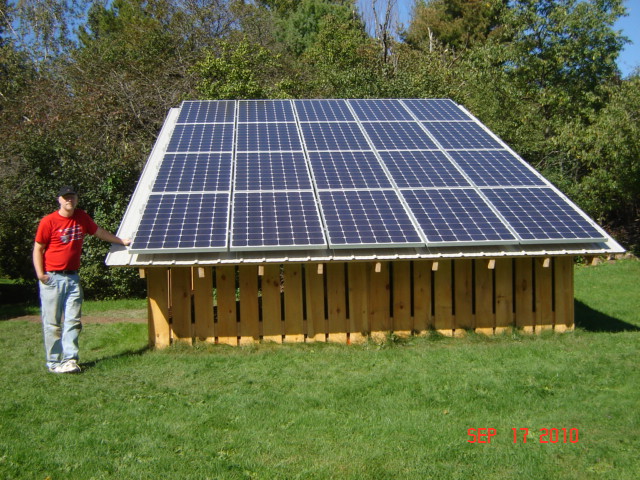 Solar ground mount shed